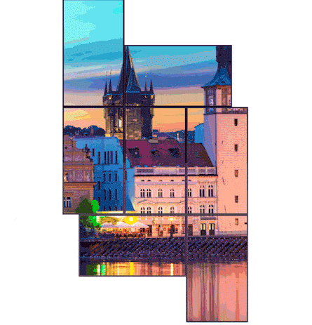 signcast media digital signage video wall video walls example animated gif various screen arrangements