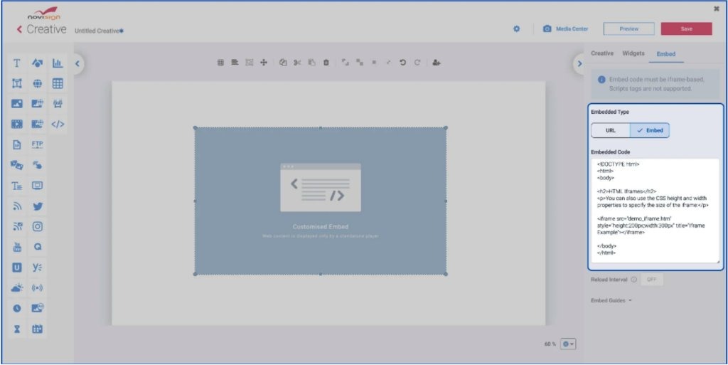 How to Use the New Embedded HTML Widget? | Signcast Media Inc